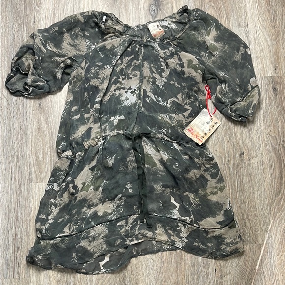 Da-Nang 100% Silk Camouflage Dress Size Medium - Picture 1 of 16